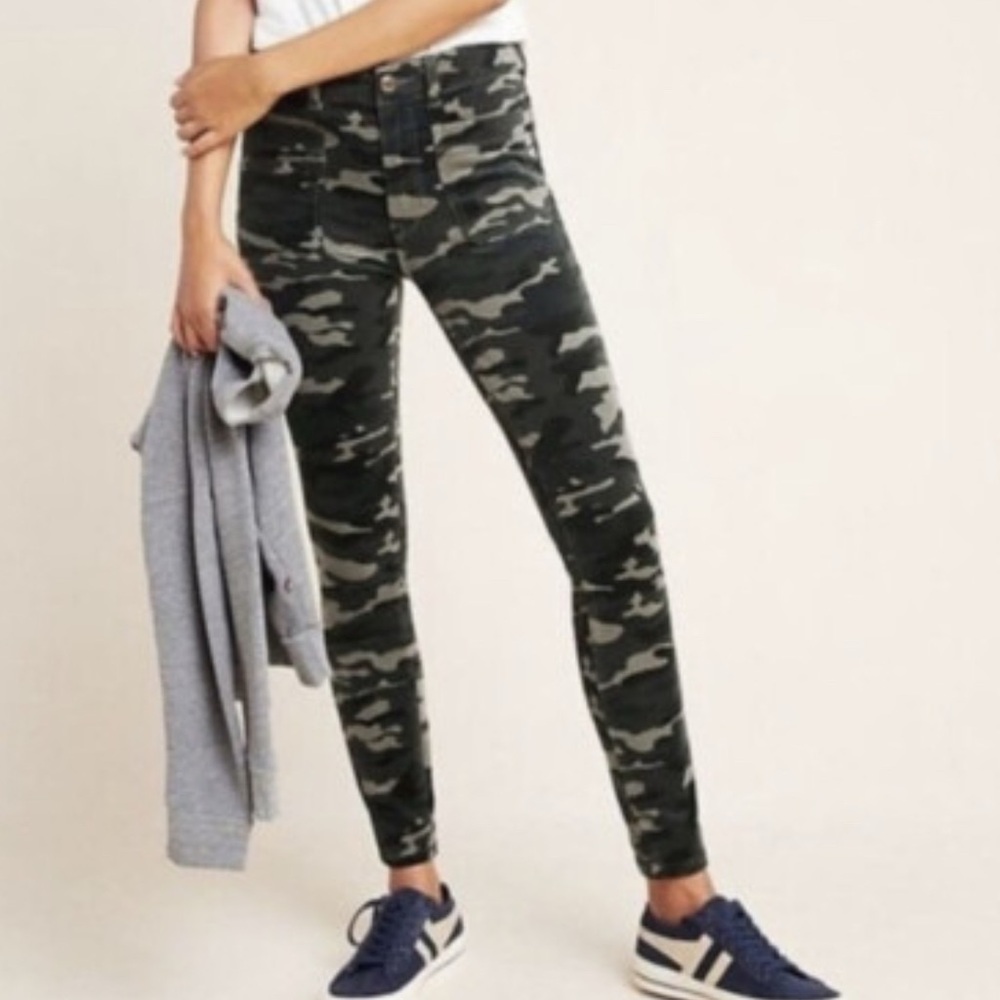 Anthropologie Pilcro High-Rise Camouflage Skinny Jeans 26